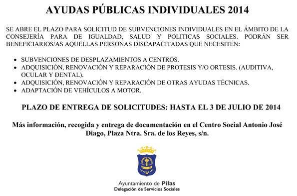 ANUNCIO AYUDAS PUBLICAS 2014