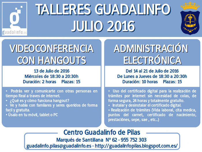 Cursos Guadalinfo Julio 2016