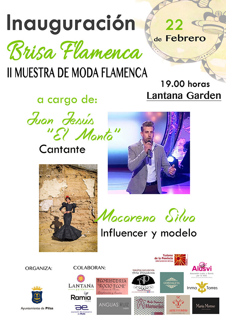 II Muestra Moda Flamenca Pilas Cartel padrinos inauguracion web