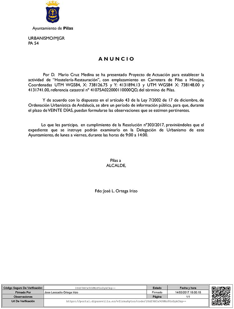 Anuncio PA 54 Firmado