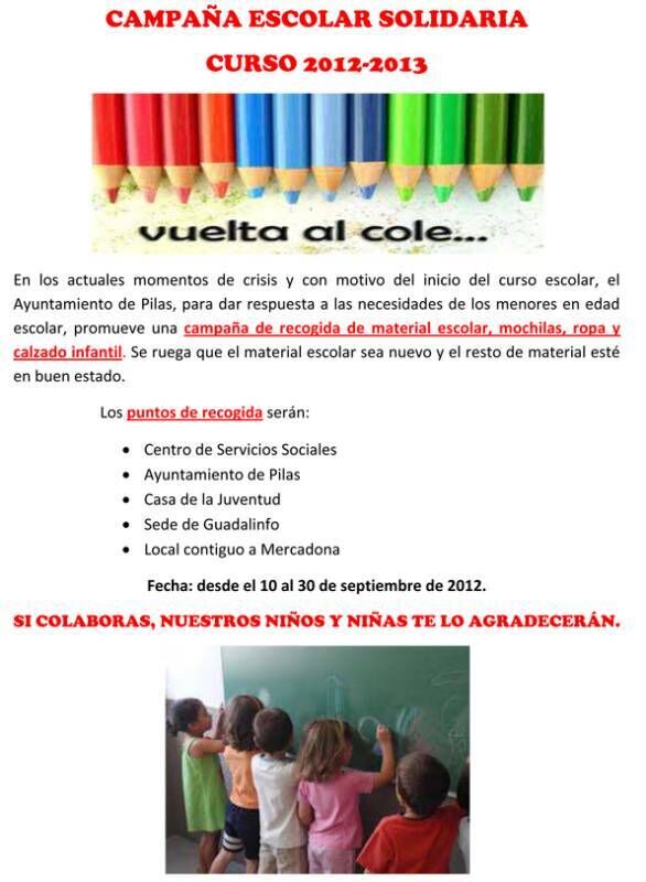 CAMPAÑA ESCOLAR SOLIDARIA CURSO 2012