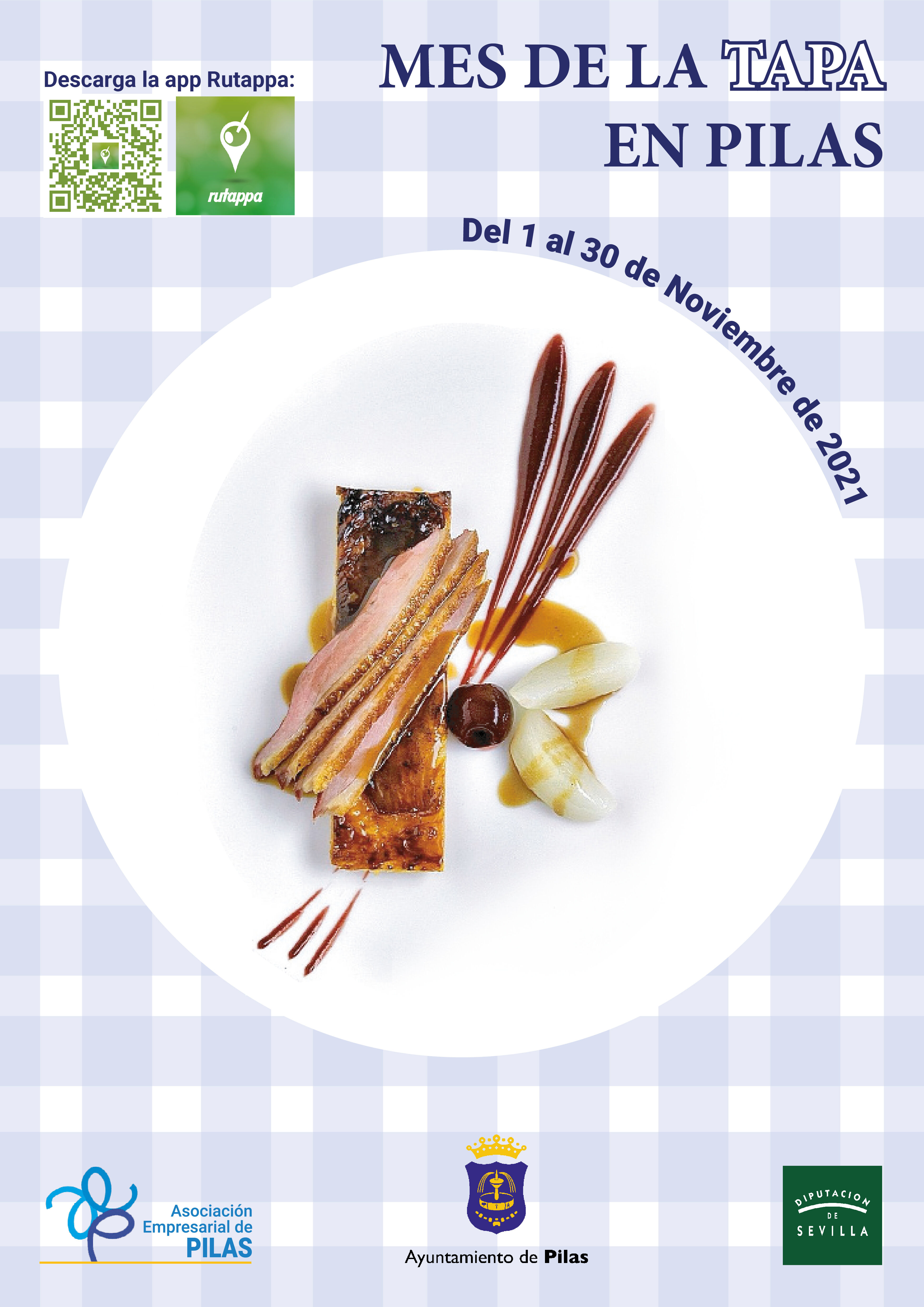 Cartel del Mes de la Tapa en Pilas 2021