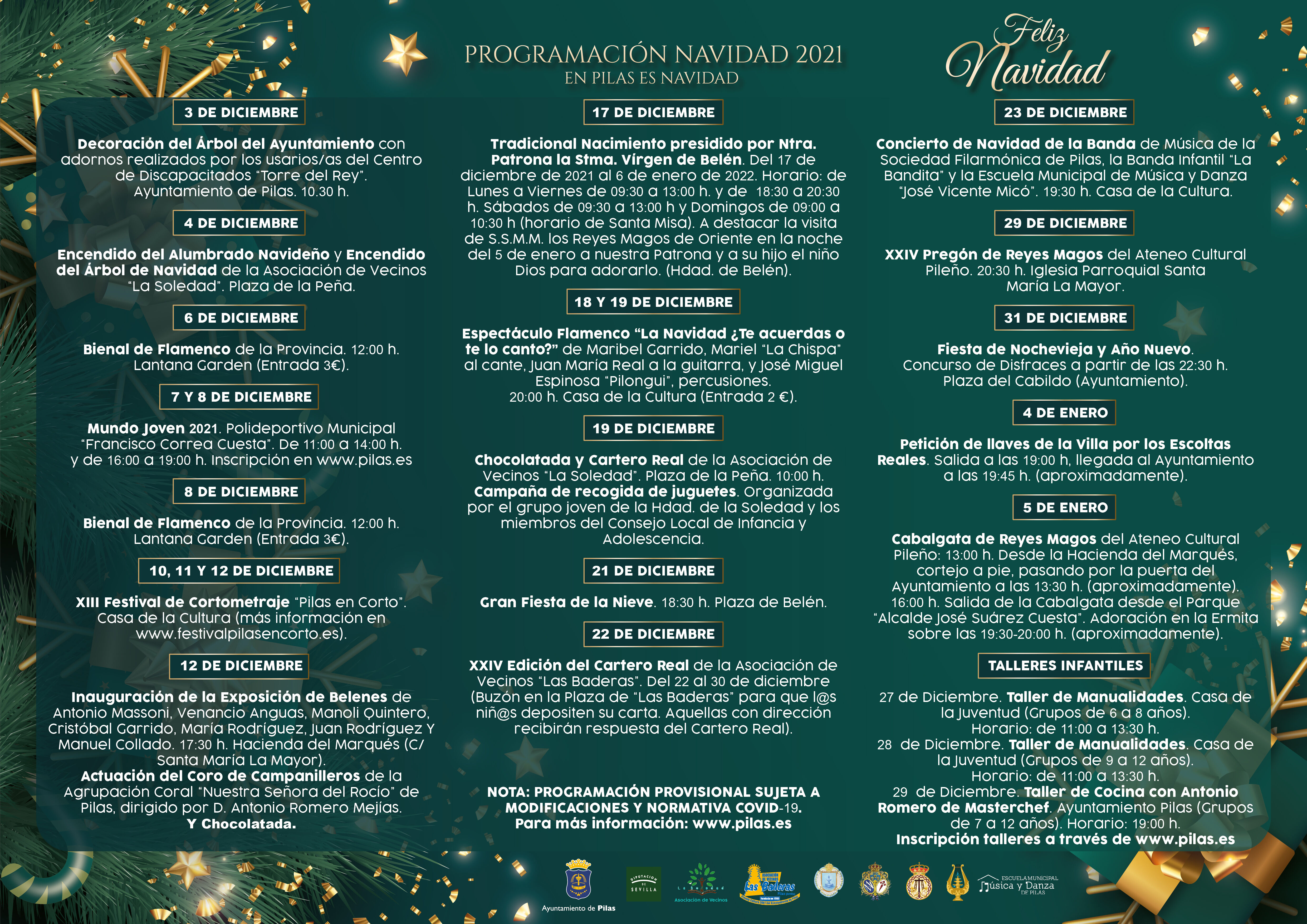 CARTEL EN PILAS ES NAVIDAD 2021