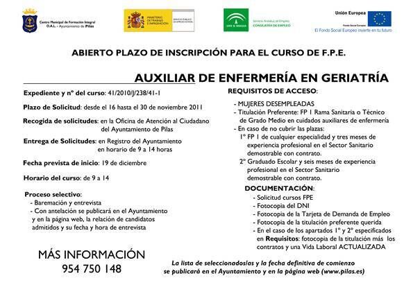 Cartel cursos FPE_AEG2011