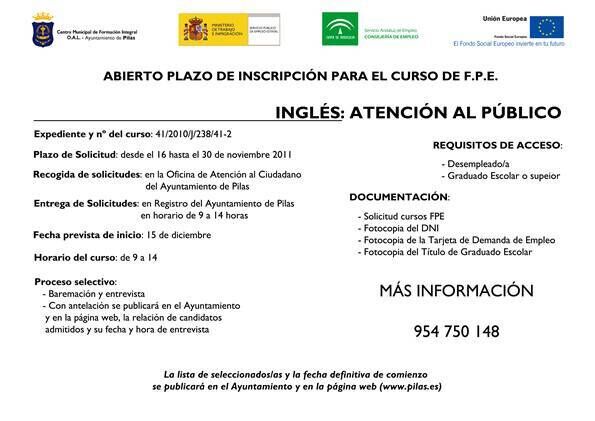 Cartel cursos FPE_Inglés2011