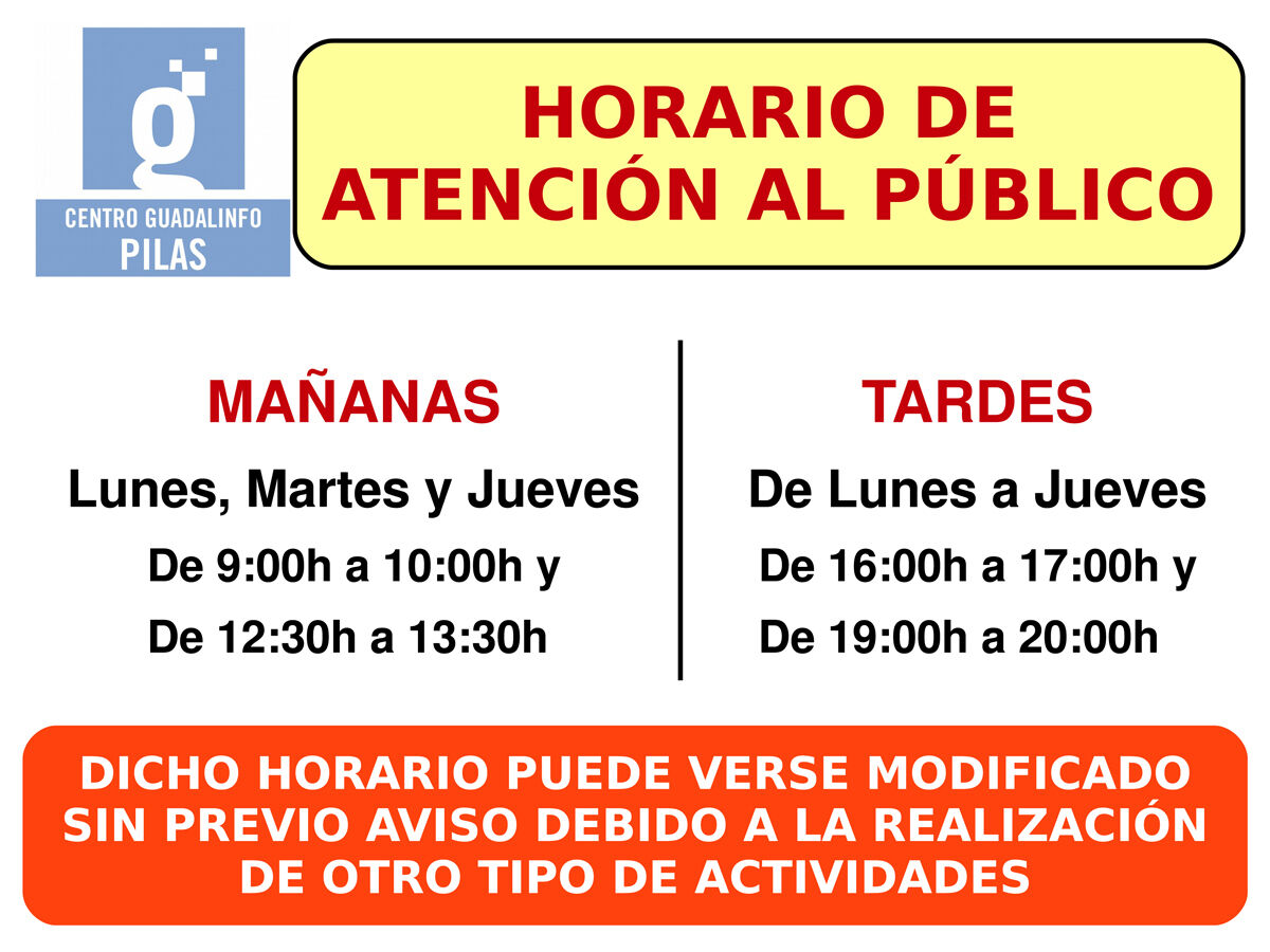Horario certificados