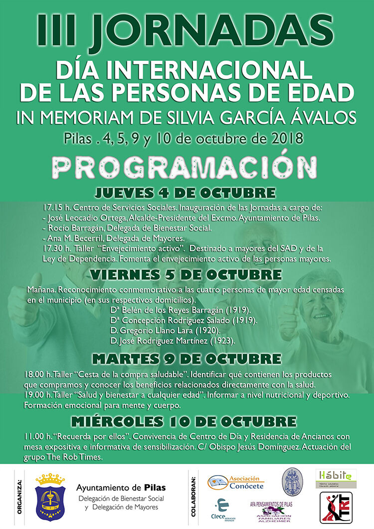III Jornada Personas Mayores Pilas programacion web
