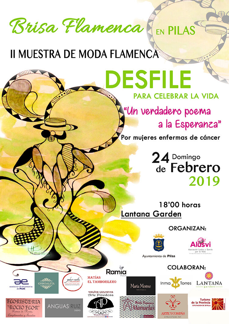 II Muestra Moda Flamenca Pilas Cartel desfile alusvi web