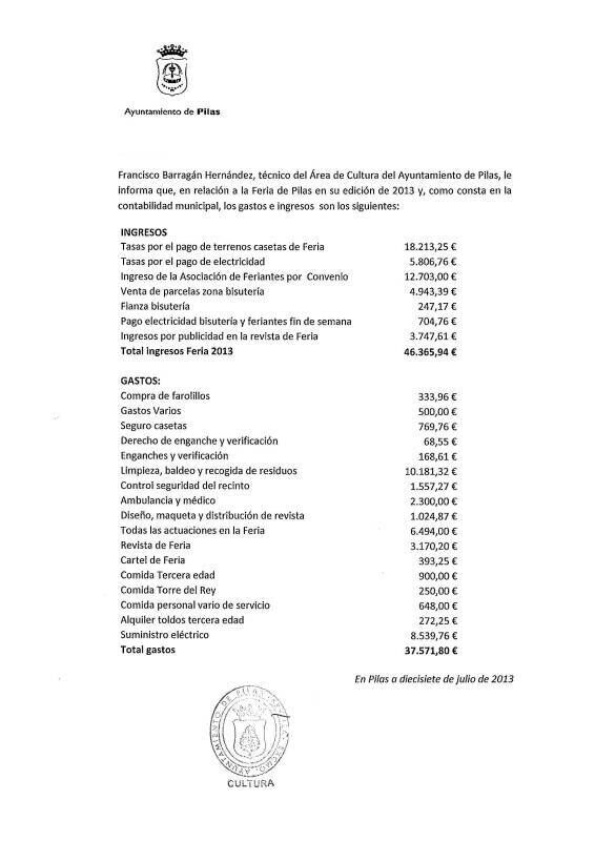 INFORME COSTE FERIA 2013b