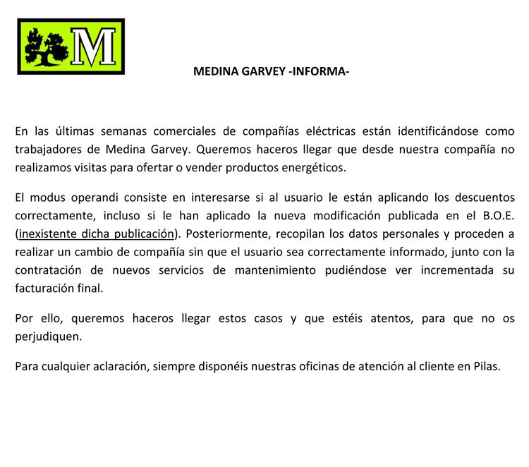 Publicación MEDINA GARVEY-AYUNTAMIENTO DE PILAS