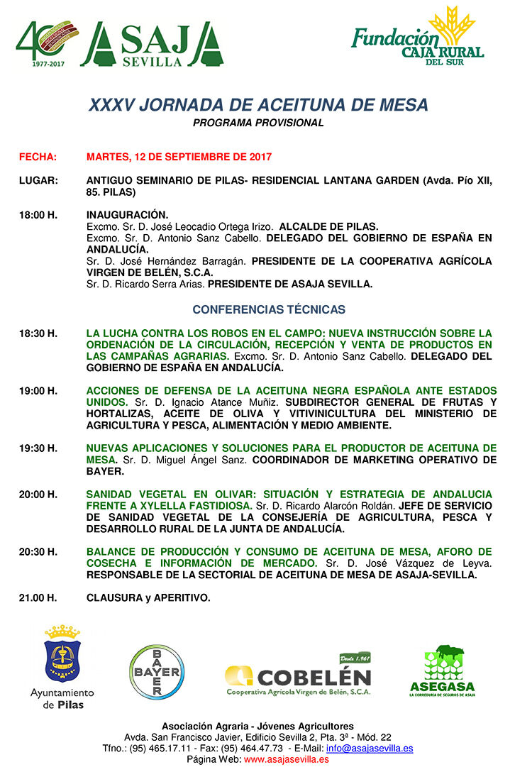 asaja septiembre 2017 programa web