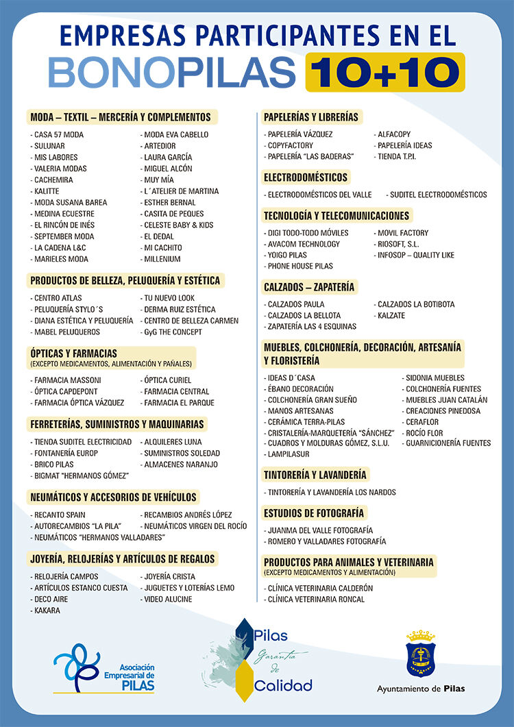 bonopilas Empresas participantes web