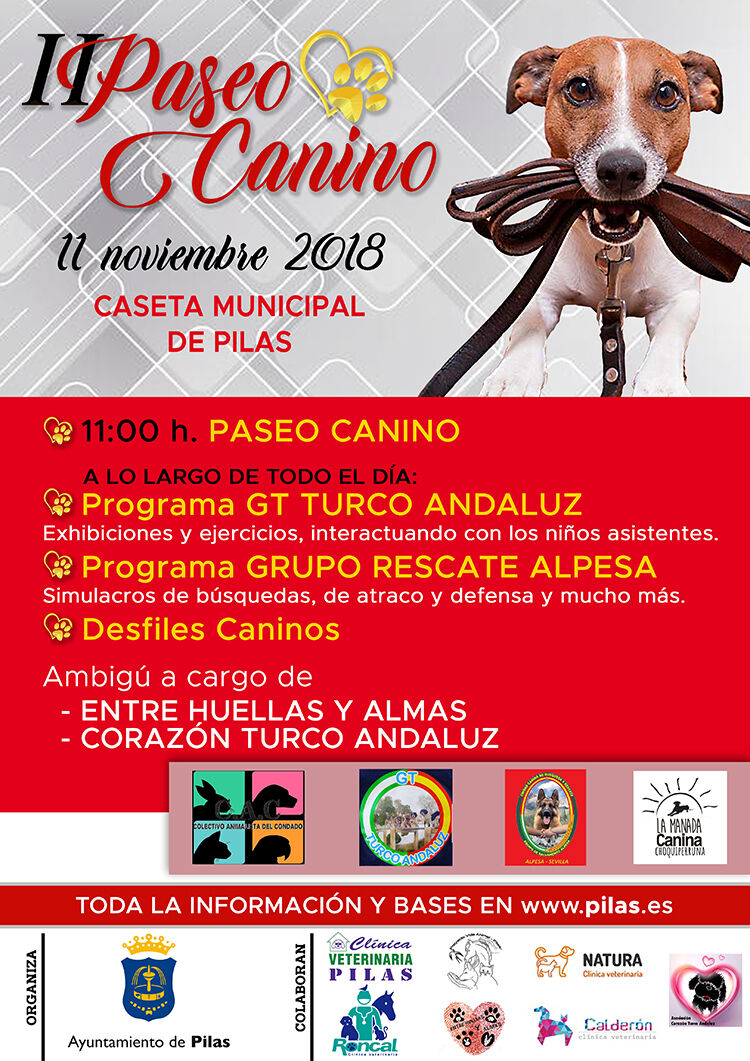 paseo canino pilas 2018 cartel programa web