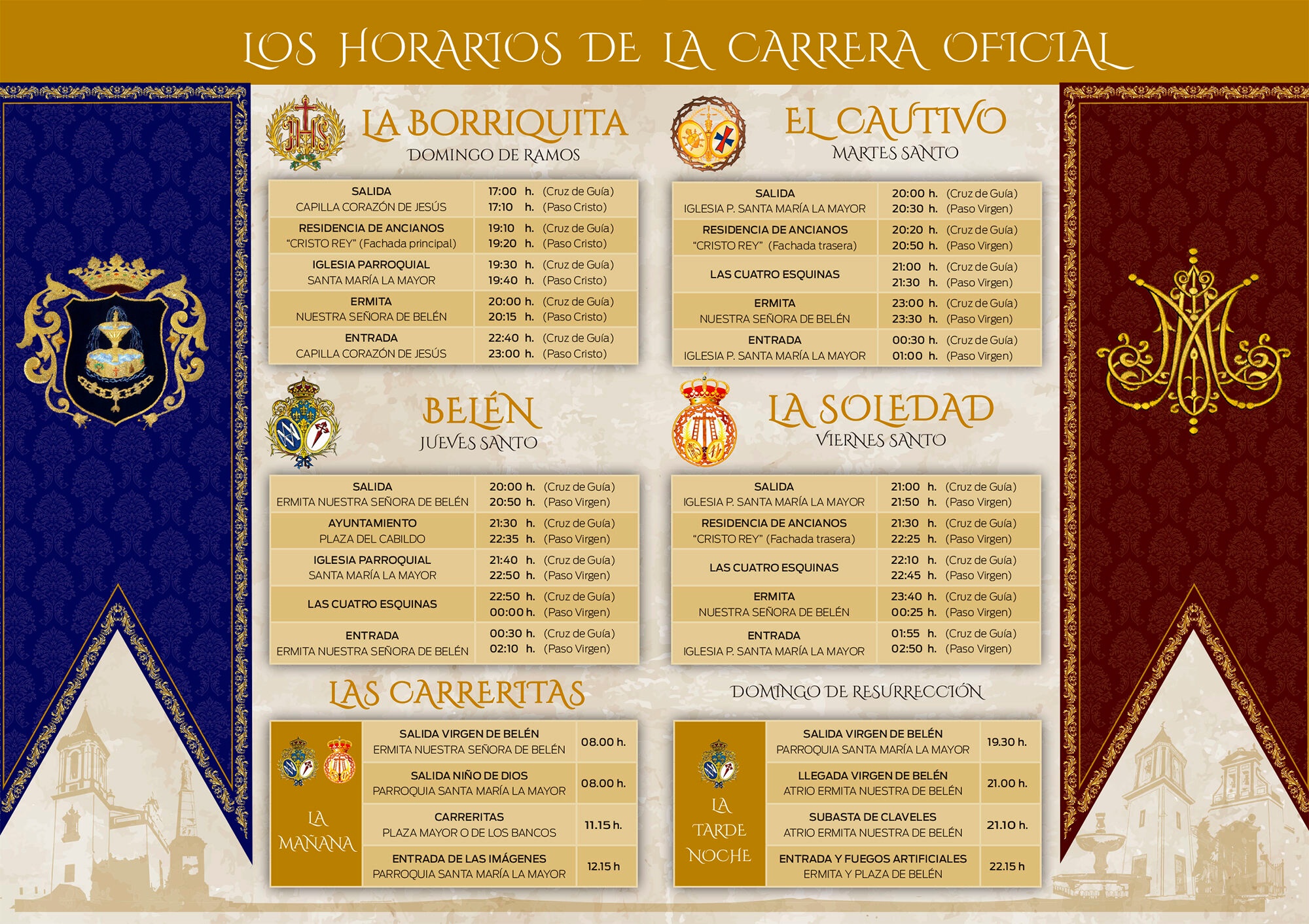 SSantaPilas22 - Horario de cofradías